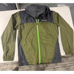 Columbia Kids Unisex Basic 3-in-1 Windbreaker Full-Zip Hooded Green L 14/16